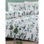 Parure de lit - housse de couette 220 x 240 + 2 taies d'oreiller 60 x 60 65 coton- Vert