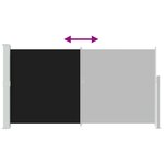 vidaXL Auvent latéral de patio 160x300 cm Noir