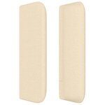 vidaXL Tête de lit avec oreilles Crème 183x16x78/88 cm Tissu
