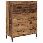 vidaXL Haut Armoire Bois Ancien 69 5 x 34 x 180 cm Bois d'ingénierie