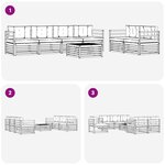 vidaXL Ensemble de canapés d'extérieur 7 pc Blanc et Beige Polyester