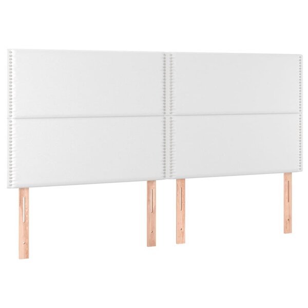 vidaXL Tête de lit blanche 180 x 5 x 118/128 cm similicuir