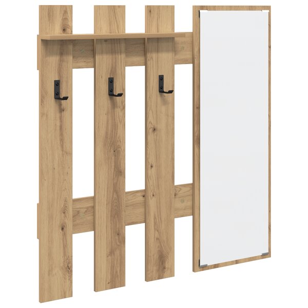 vidaXL Porte-manteau mural Chêne artisan 100 x 10 x 100 cm