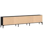 vidaXL Meuble TV Chêne noir 200 x 25 x 44 cm Bois d'ingénierie