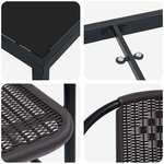 vidaXL Ensemble de salle à manger pour jardin 9 Pièces Noir Poly rotin