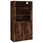 vidaXL Buffet haut Chêne fumé Bois d'ingénierie