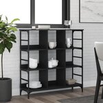 vidaXL Buffet noir 102x32x103 5 cm bois d'ingénierie