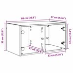 vidaXL Cabinets muraux 2 Pièces Chêne artisanal 68 x 37 x 35 cm