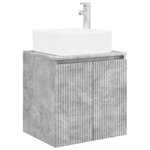 vidaXL Vanité de lavabo mural Gris béton 49 5 x 41 x 63 cm
