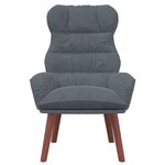 vidaXL Fauteuil relaxant en velours gris foncé