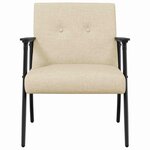 vidaXL fauteuil Crème 59 x 75 x 78 cm tissu