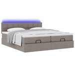 VidaXL Cadre de lit ottoman avec matelas taupe 200x200cm tissu