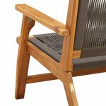 vidaXL Mobilier de jardin Gris 122 x 78 x 73 cm Bois d'Acacia Massif