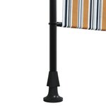 vidaXL Store roulant d'extérieur jaune et blanc 100x270 cm tissu acier