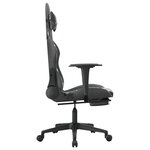vidaXL Chaise de jeu avec repose-pied Noir et camouflage Similicuir