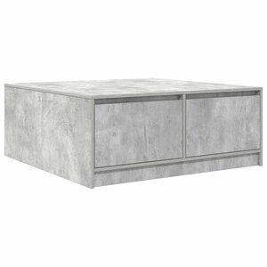 vidaXL Table basse avec tiroirs gris béton 100x100x40 cm