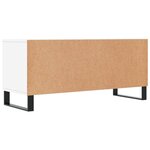 vidaXL Meuble TV blanc 100x34 5x44 5 cm bois d'ingénierie