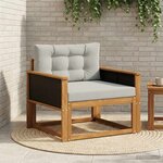 vidaXL Sofa de milieu extérieur Bois d'Acacia Massif Naturel