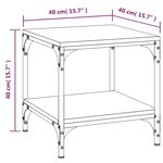 vidaXL Tables d'appoint 2 Pièces Chêne sonoma 40x40x40 cm Bois ingénierie