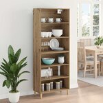vidaXL Haut Armoire Chêne artisanal 69 5 x 32 5 x 180 cm