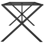 vidaXL Pieds de table à manger cadre en X 160x80x73 cm fonte