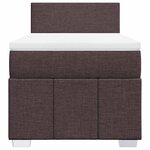 vidaXL Sommier à lattes de lit avec matelas Marron foncé 90x200 cm