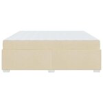 vidaXL Cadre de lit Crème 200 x 200 cm tissu