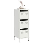 vidaXL Buffet haut blanc 39x35x103 5 cm acier