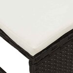 vidaXL Ensemble de canapé de jardin 6 Pièces Noir Crème polyrotin