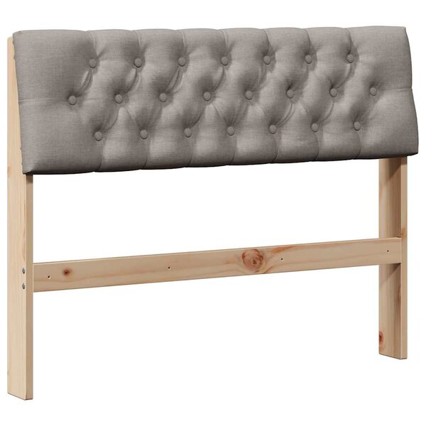 vidaXL Tête de lit capitonnée Taupe 100 cm Pin massif