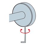 Kleine Wolke Porte-serviette Apollo Aluminium