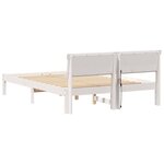 vidaXL Cadre de lit Blanc 120 x 200 cm Bois massif en pin
