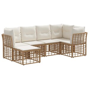 vidaXL Ensemble de canapés d'extérieur Naturel Polyester