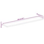 vidaXL Dessus de table 160x40x2 5cm bord vif bois massif manguier brut