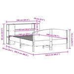 vidaXL Lit bibliothèque sans matelas blanc 160x200 cm bois pin massif