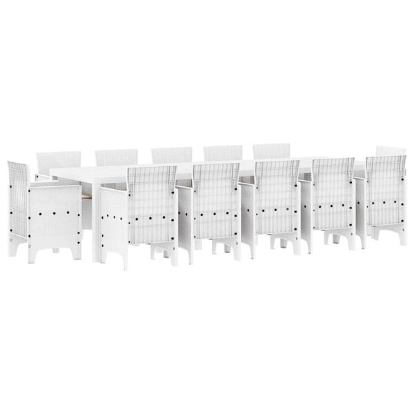 vidaXL Ensemble de salle à manger pour jardin avec coussin 13 Pièces