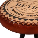 vidaXL Tabourets de bar lot de 2 cuir véritable