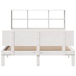 vidaXL Lit bibliothèque sans matelas blanc 120x190 cm bois pin massif