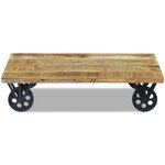 vidaXL Table basse bois de manguier 120x60x30 cm