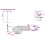 vidaXL Ensemble meuble TV 5 Pièces Blanc brillant Bois d'ingénierie