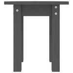 vidaXL Table basse Gris Ø 35x35 cm Bois massif de pin
