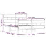 vidaXL Cadre de lit en métal sans matelas chêne sonoma 140x190 cm