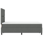 vidaXL Lit à ressorts avec matelas et LEDs - Gris foncé  120x200 cm Tissu