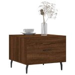 vidaXL Table basse Chêne marron 50x50x40 cm Bois d'ingénierie