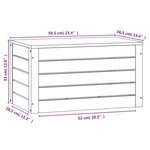 vidaXL Boîte de rangement 59 5x36 5x33 cm Bois massif de pin