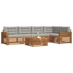 vidaXL Ensemble de canapés d'extérieur 6 Pièces Gris Naturel et Clair
