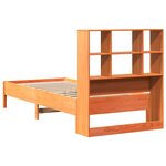 vidaXL Lit bibliothèque sans matelas cire marron 100x200 cm pin massif