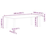 vidaXL Table à manger marron clair bois de chêne massif rectangulaire