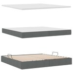 vidaXL Lit avec rangement et matelas Gris foncé 200 x 200 cm