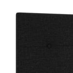 Tête de lit capitonnée noire 100 cm en tissu